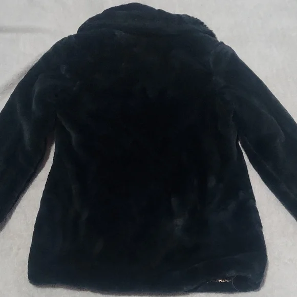 Jessica Simpson Forest Green   Faux Fur Coat - Picture 10 of 17